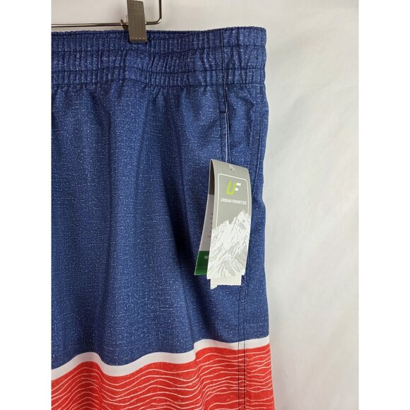 Urban Frontier Men's Swim Shorts Size XXL Blue & Orange Swimsuit Swim Shorts - Picture 4 of 8